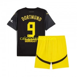 Maglia Borussia Dortmund Serhou Guirassy 9 Gara Away Completo Bambino 2-13 Anni 2024-2025 MC