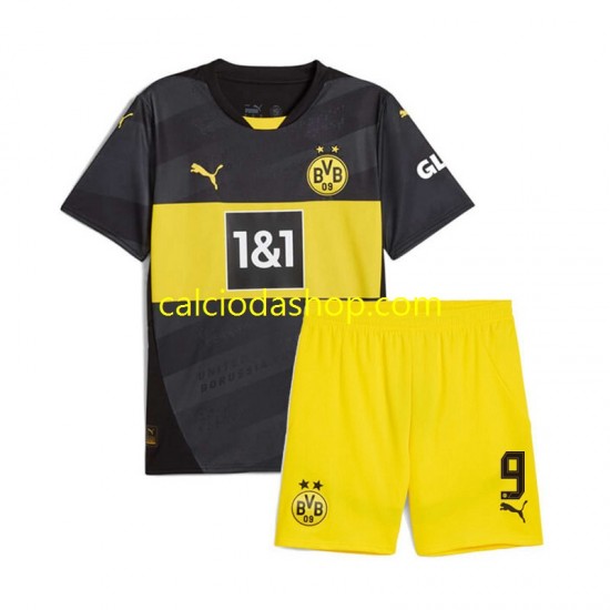 Maglia Borussia Dortmund Serhou Guirassy 9 Gara Away Completo Bambino 2-13 Anni 2024-2025 MC
