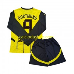 Maglia Borussia Dortmund Serhou Guirassy 9 Gara Home Completo Bambino 2-13 Anni 2024-2025 ML