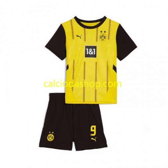 Maglia Borussia Dortmund Serhou Guirassy 9 Gara Home Completo Bambino 2-13 Anni 2024-2025 MC