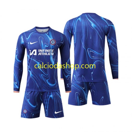 Maglia Chelsea Gara Home Completo Bambino 2-13 Anni 2024-2025 ML Maglia Chelsea Gara Home Completo Bambino 2-13 Anni 2024-2025 ML