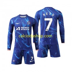Maglia Chelsea Neto 7 Gara Home Completo Bambino 2-13 Anni 2024-2025 ML