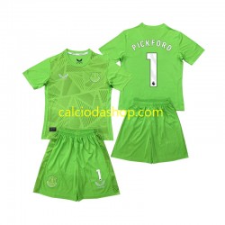 Maglia Portiere Everton Pickford 1 Gara Home Completo Bambino 2-13 Anni 2024-2025 MC