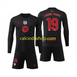Maglia FC Barcelona Lamine Yamal 19 Gara Away Completo Bambino 2-13 Anni 2024-2025 ML