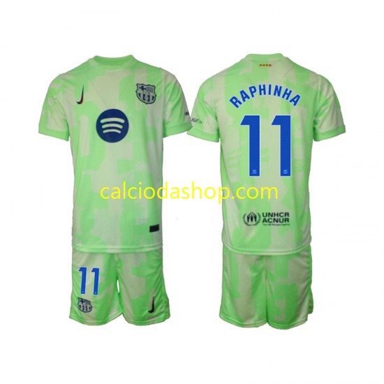 Maglia FC Barcelona Raphinha 11 Gara Terza Completo Bambino 2-13 Anni 2024-2025 MC Maglia FC Barcelona Raphinha 11 Gara Terza Completo Bambino 2-13 Anni 2024-2025 MC