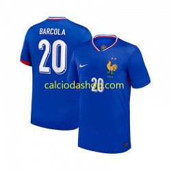 Maglia Francia Bradley Barcola 20 Gara Home Uomo 2024 MC