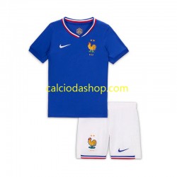 Maglia Francia Bradley Barcola 20 Gara Home Completo Bambino 2-13 Anni 2024 MC