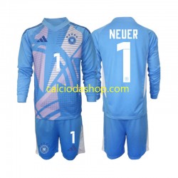 Maglia Portiere Germania Manuel Neuer 1 Gara Quarto Completo Bambino 2-13 Anni 2024-2025 ML