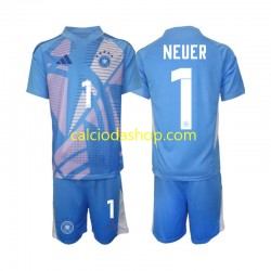 Maglia Portiere Germania Manuel Neuer 1 Gara Quarto Completo Bambino 2-13 Anni 2024-2025 MC