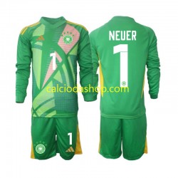 Maglia Portiere Germania Manuel Neuer 1 Gara Terza Completo Bambino 2-13 Anni 2024-2025 ML