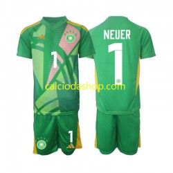 Maglia Portiere Germania Manuel Neuer 1 Gara Terza Completo Bambino 2-13 Anni 2024-2025 MC