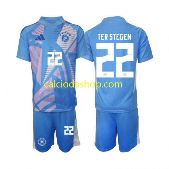 Maglia Portiere Germania Ter Stegen 22 Gara Quarto Completo Bambino 2-13 Anni 2024-2025 MC Maglia Portiere Germania Ter Stegen 22 Gara Quarto Completo Bambino 2-13 Anni 2024-2025 MC