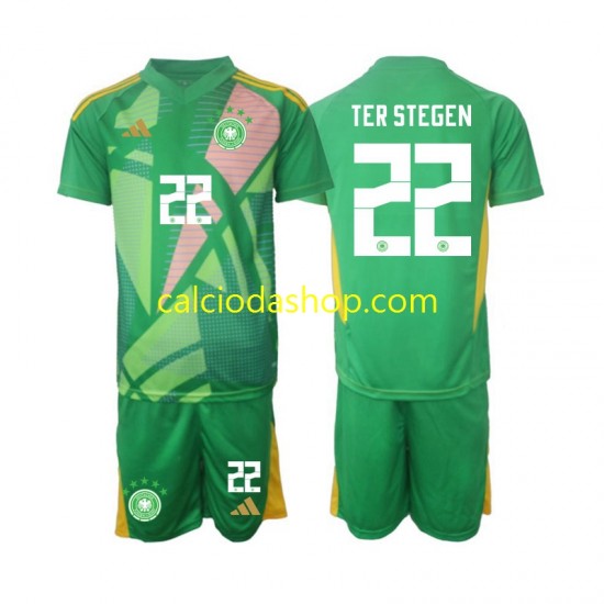 Maglia Portiere Germania Ter Stegen 22 Gara Terza Completo Bambino 2-13 Anni 2024-2025 MC Maglia Portiere Germania Ter Stegen 22 Gara Terza Completo Bambino 2-13 Anni 2024-2025 MC