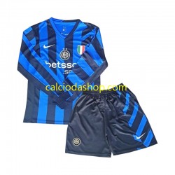Maglia Inter Milan Gara Home Completo Bambino 2-13 Anni 2024-2025 ML