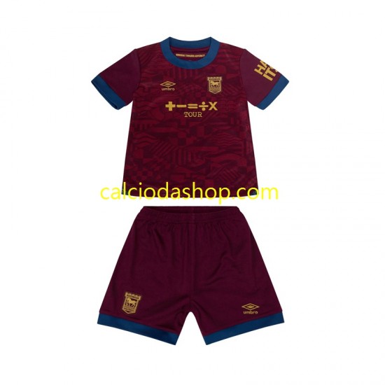 Maglia Ipswich Town Gara Away Completo Bambino 2-13 Anni 2024-2025 MC