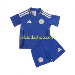 Maglia Leicester City Gara Home Completo Bambino 2-13 Anni 2024-2025 MC