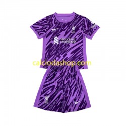 Maglia Portiere Liverpool Gara Terza Completo Bambino 2-13 Anni 2024-2025 MC