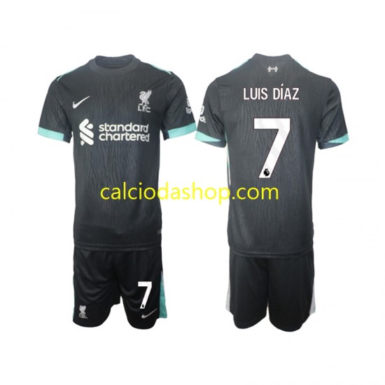 Maglia Liverpool Luis Diaz 7 Gara Away Completo Bambino 2-13 Anni 2024-2025 MC Maglia Liverpool Luis Diaz 7 Gara Away Completo Bambino 2-13 Anni 2024-2025 MC
