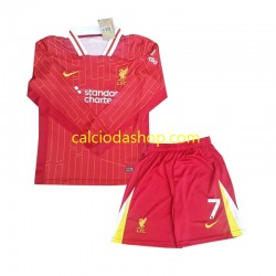 Maglia Liverpool Luis Diaz 7 Gara Home Completo Bambino 2-13 Anni 2024-2025 ML