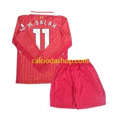 Maglia Liverpool M Salah 11 Gara Home Completo Bambino 2-13 Anni 2024-2025 ML