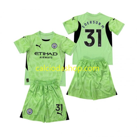 Maglia Portiere Manchester City Ederson Moraes 31 2 Gara Quarto Completo Bambino 2-13 Anni 2024-2025 MC Maglia Portiere Manchester City Ederson Moraes 31 2 Gara Quarto Completo Bambino 2-13 Anni 2024-2025 MC