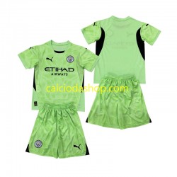 Maglia Portiere Manchester City 2 Gara Quarto Completo Bambino 2-13 Anni 2024-2025 MC