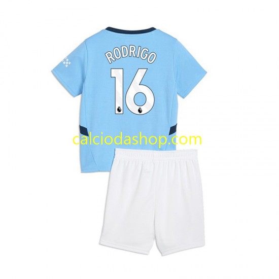 Maglia Manchester City RODRIGO 16 Gara Home Completo Bambino 2-13 Anni 2024-2025 MC Maglia Manchester City RODRIGO 16 Gara Home Completo Bambino 2-13 Anni 2024-2025 MC