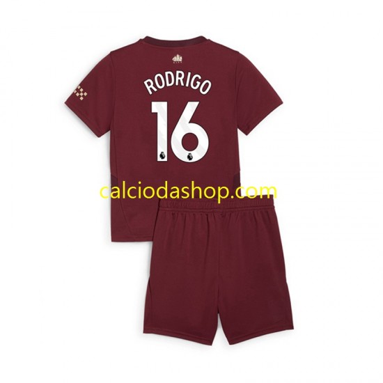 Maglia Manchester City RODRIGO 16 Gara Terza Completo Bambino 2-13 Anni 2024-2025 MC Maglia Manchester City RODRIGO 16 Gara Terza Completo Bambino 2-13 Anni 2024-2025 MC