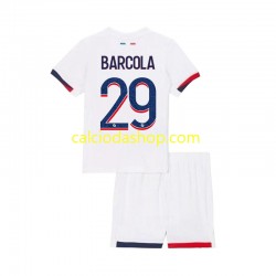 Maglia Paris Saint-Germain Bradley Barcola 29 Gara Away Completo Bambino 2-13 Anni 2024-2025 MC