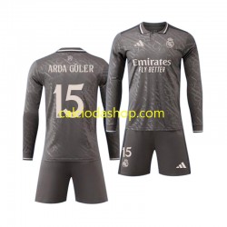 Maglia Real Madrid Arda Guler 15 Gara Terza Completo Bambino 2-13 Anni 2024-2025 ML
