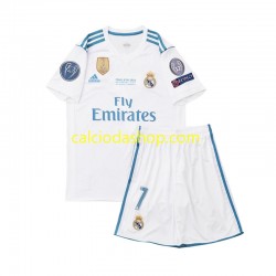Maglia Real Madrid Cristiano Ronaldo 7 2017 Retro Gara Home Completo Bambino 2-13 Anni MC