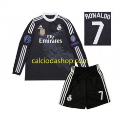 Maglia Real Madrid Cristiano Ronaldo 7 2014 Retro Gara Terza Completo Bambino 2-13 Anni ML