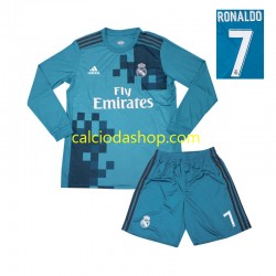Maglia Real Madrid Cristiano Ronaldo 7 2017 Retro Gara Terza Completo Bambino 2-13 Anni ML