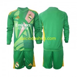 Maglia Portiere Real Madrid Gara Terza Completo Bambino 2-13 Anni 2024-2025 ML