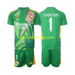 Maglia Portiere Real Madrid Thibaut Courtois 1 Gara Terza Completo Bambino 2-13 Anni 2024-2025 MC
