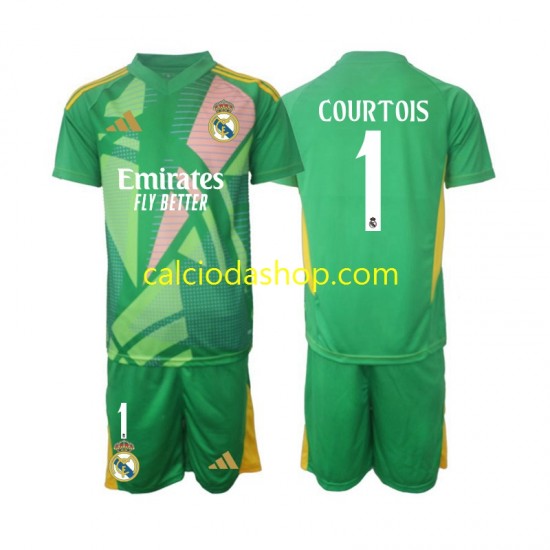 Maglia Portiere Real Madrid Thibaut Courtois 1 Gara Terza Completo Bambino 2-13 Anni 2024-2025 MC Maglia Portiere Real Madrid Thibaut Courtois 1 Gara Terza Completo Bambino 2-13 Anni 2024-2025 MC