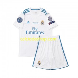 Maglia Real Madrid 2017 Retro Gara Home Completo Bambino 2-13 Anni MC
