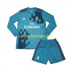 Maglia Real Madrid 2017 Retro Gara Terza Completo Bambino 2-13 Anni ML
