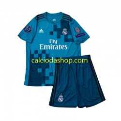 Maglia Real Madrid 2017 Retro Gara Terza Completo Bambino 2-13 Anni MC