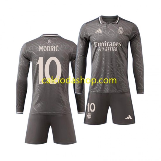 Maglia Real Madrid Modrić Luka 10 Gara Terza Completo Bambino 2-13 Anni 2024-2025 ML Maglia Real Madrid Modrić Luka 10 Gara Terza Completo Bambino 2-13 Anni 2024-2025 ML