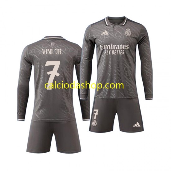 Maglia Real Madrid Vinicius Junior 7 Gara Terza Completo Bambino 2-13 Anni 2024-2025 ML Maglia Real Madrid Vinicius Junior 7 Gara Terza Completo Bambino 2-13 Anni 2024-2025 ML