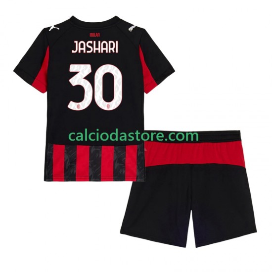 Maglia AC Milan Ardon Jashari 30 Gara Home Completo Bambino 2-13 Anni 2025-2026 MC