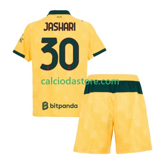 Maglia AC Milan Ardon Jashari 30 Gara Terza Completo Bambino 2-13 Anni 2025-2026 MC
