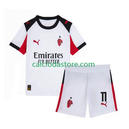 Maglia AC Milan Christian Pulisic 11 Gara Away Completo Bambino 2-13 Anni 2025-2026 MC