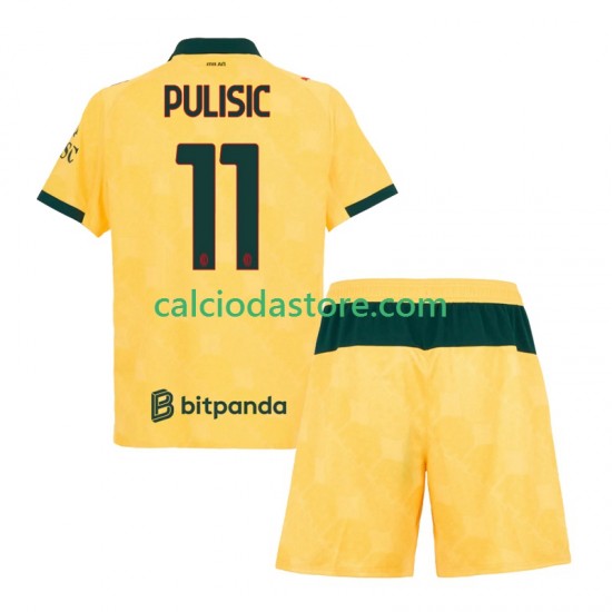 Maglia AC Milan Christian Pulisic 11 Gara Terza Completo Bambino 2-13 Anni 2025-2026 MC