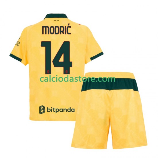 Maglia AC Milan Modrić Luca 14 Gara Terza Completo Bambino 2-13 Anni 2025-2026 MC