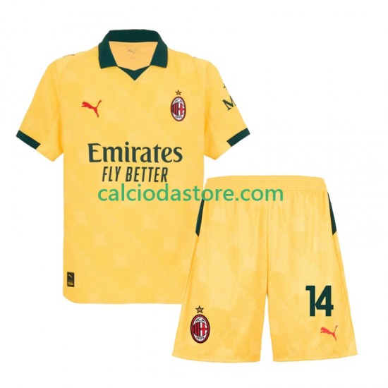 Maglia AC Milan Modrić Luca 14 Gara Terza Completo Bambino 2-13 Anni 2025-2026 MC