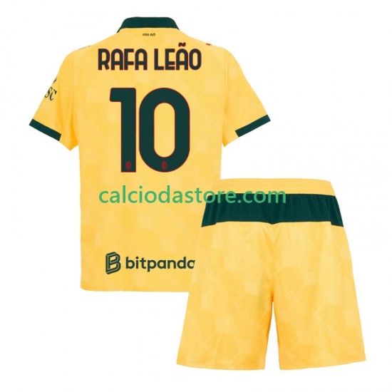 Maglia AC Milan Rafael Leao 10 Gara Terza Completo Bambino 2-13 Anni 2025-2026 MC