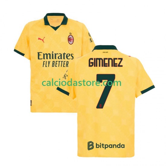 Maglia AC Milan Santiago Gimenez 7 Gara Terza Uomo 2025-2026 MC