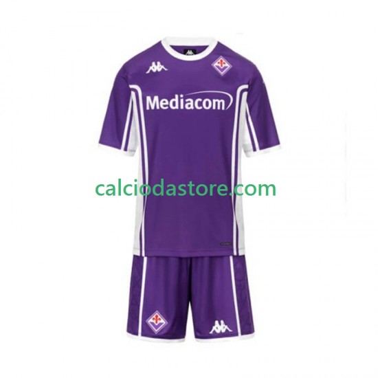 Maglia ACF Fiorentina Gara Home Completo Bambino 2-13 Anni 2025-2026 MC